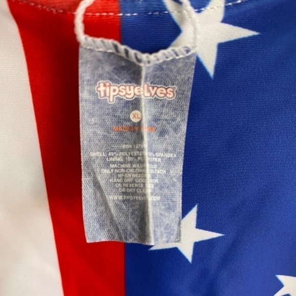 Tipsy Elves Woman’s American Flag One Piece Swimsuit XL 4th of July Swimsuit - Picture 5 of 7